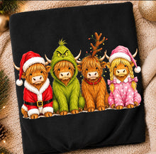 Load image into Gallery viewer, Christmas Costume Highland Cows TRANSFER ET AUG 26

