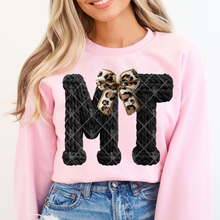 Load image into Gallery viewer, Black Leopard Faux Yarn States (all 50 states available) TRANSFER THREAD DEC 25
