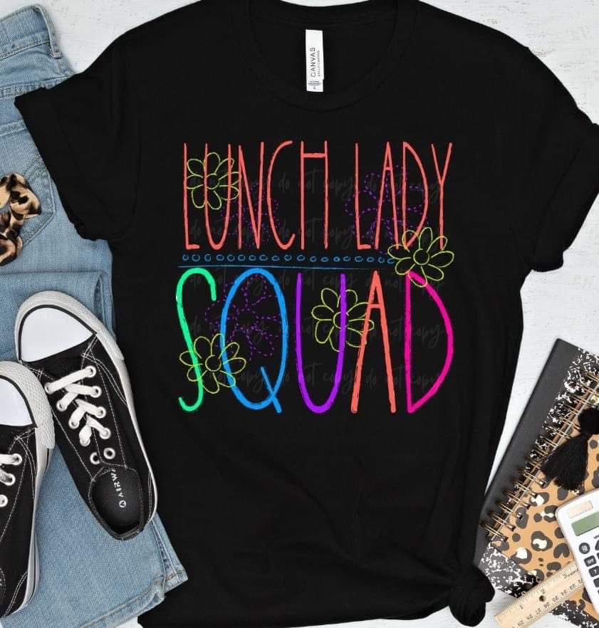 Lunch Lady Squad Chalkboard TRANSFER