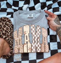 Load image into Gallery viewer, Mama Tan Leopard Star Checker Polka DTF TRANSFER TUESDAY
