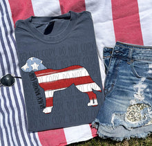 Load image into Gallery viewer, Patriotic Dog Designs Black Text SWD MAY DROPDOWN TRANSFER
