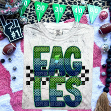 Load image into Gallery viewer, Blue Green Electric Check Mascot Dropdown TRANSFER CAP MAR
