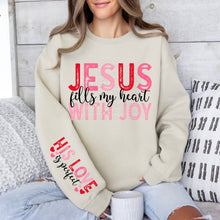Load image into Gallery viewer, Jesus Fills My Heart With Joy Pink Red Blk SLEEVE OPTION TRANSFER DWS
