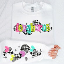 Load image into Gallery viewer, Bright Checkered Mascot With Sleeve Option DTF TRANSFER CSD
