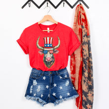 Load image into Gallery viewer, 4th Of July Highland Cow Flag Sunglasses TRANSFER SDD MAY
