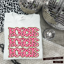Load image into Gallery viewer, Pink Checker Gold Glitter Mascot Dropdown TRANSFER CAP APR

