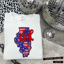 Load image into Gallery viewer, RWB Glitter States (all 50 states available) TRANSFER CAP APR
