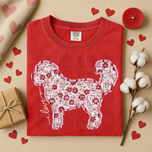Load image into Gallery viewer, Valentine Red Floral Dog Breed Option DROPDOWN TRANSFER SWD DEC 25
