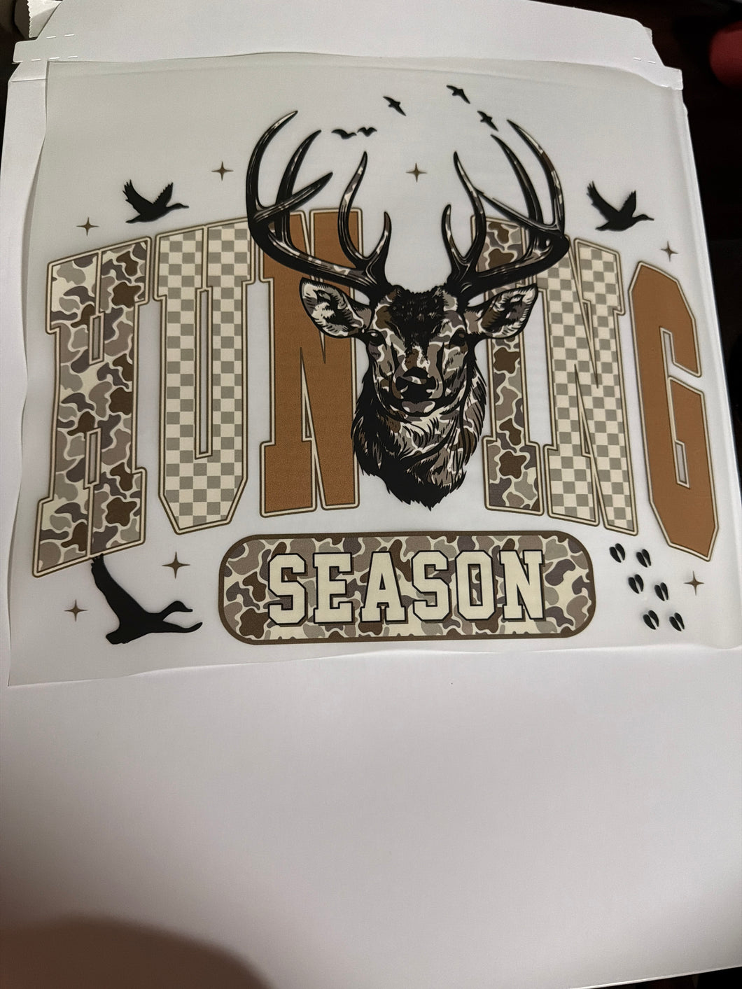 Hunting Season Checker Camo RTS DTF TRANSFER