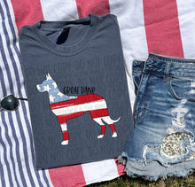 Load image into Gallery viewer, Patriotic Dog Designs Black Text SWD MAY DROPDOWN TRANSFER
