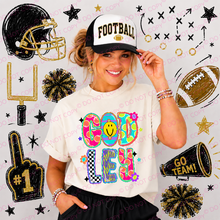 Load image into Gallery viewer, School Alpha Retro Floral Checker Zebra Mascots DROPDOWN TRANSFER SCG JUNE 26
