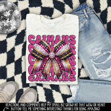Load image into Gallery viewer, Pink Gold Rhinestone Bow Mascot DROPDOWN TRANSFER
