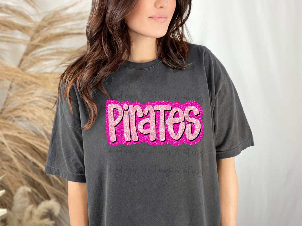 Pirates Pink Glitter Mascot TRANSFER