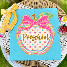 Load image into Gallery viewer, Gold Glitter Polka Apple Pink Bow School Grades Occupations DROPDOWN TRANSFER UAC JUNE 26

