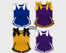 Load image into Gallery viewer, Sassy Custom Bowtie Tanks And Cheer Shorts
