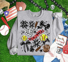 Load image into Gallery viewer, Play Ball Softball Collage DROPDOWN TRANSFER BIA
