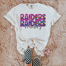 Load image into Gallery viewer, Colorful Checkered Stacked Mascot Dropdown TRANSFER CAP
