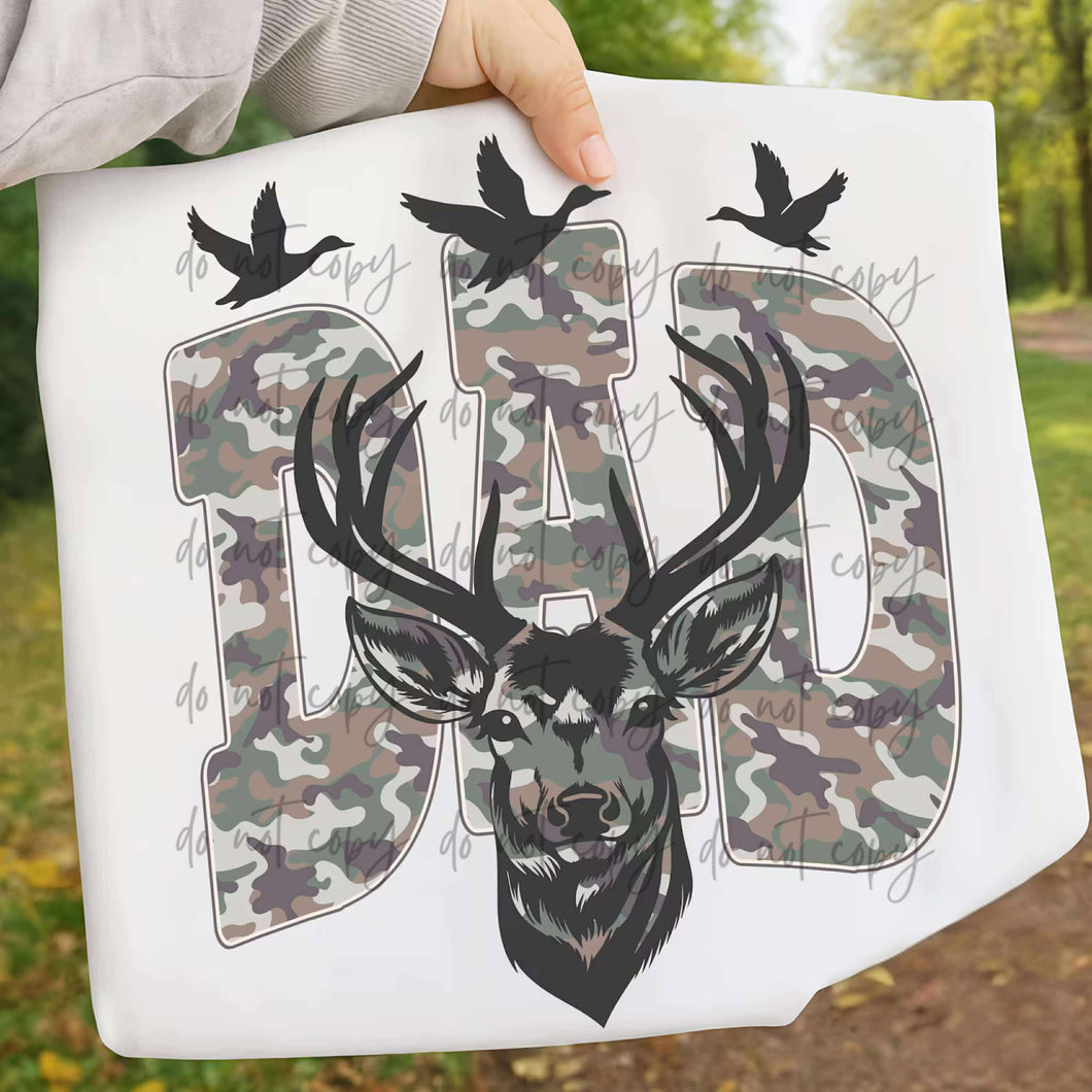 Dad Camo Deer Stars TRANSFER ET OCT 25