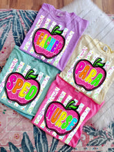 Load image into Gallery viewer, White Composition Stripes Pink Apple School Grade DROPDOWN TRANSFER CARTER JUNE 26
