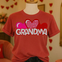 Load image into Gallery viewer, Valentines Names Heart Trio Faux Embroidery DROPDOWN TRANSFER CSD JAN 26
