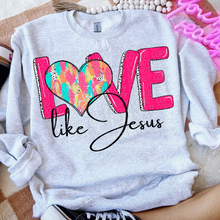 Load image into Gallery viewer, Love Like Jesus Pink Brush Heart TRANSFER CSD
