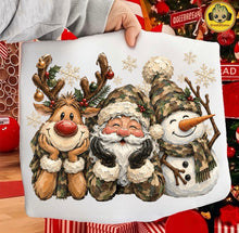 Load image into Gallery viewer, Camo Santa Reindeer Snowman TRANSFER TUESDAY
