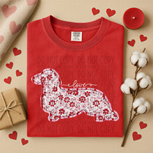 Load image into Gallery viewer, Valentine Red Floral Dog Breed Option DROPDOWN TRANSFER SWD DEC 25
