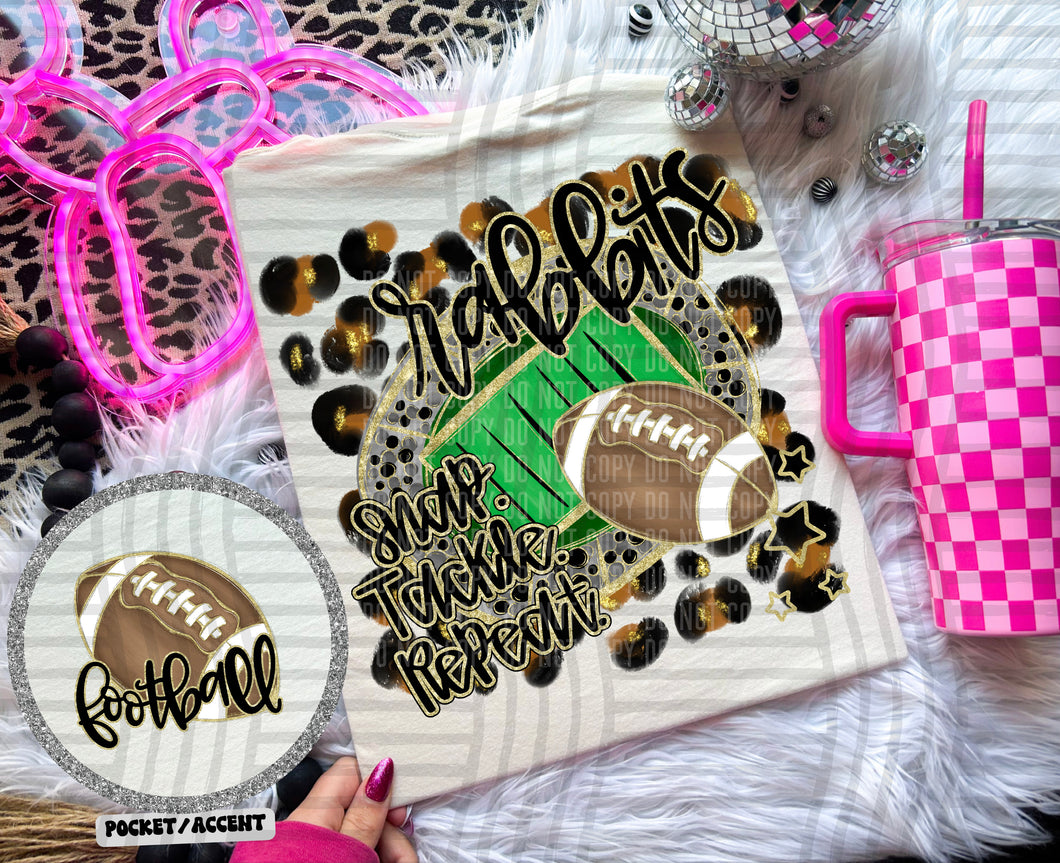 Snap Tackle Repeat Football Leopard Field Mascots Dropdown TRANSFER CAP JUNE 25