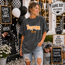 Load image into Gallery viewer, Distressed Script Football Mascot DROPDOWN TRANSFER TCC SEP DROP 26
