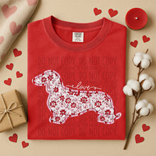 Load image into Gallery viewer, Valentine Red Floral Dog Breed Option DROPDOWN TRANSFER SWD DEC 25
