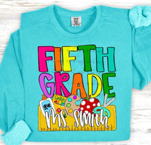 Load image into Gallery viewer, Back To School Nameplates Customized DROPDOWN DTF TRANSFER BIA
