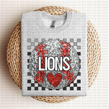 Load image into Gallery viewer, Baseball Mascots Faux Embroidery Checkered Sequin DROP DOWN TRANSFER ECHT 24

