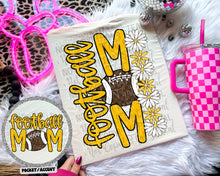 Load image into Gallery viewer, Floral Football Mom With Pocket DROPDOWN TRANSFER CAP JUNE
