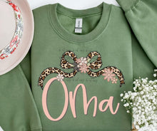 Load image into Gallery viewer, Leopard Bow Floral Name TRANSFER BIA JAN
