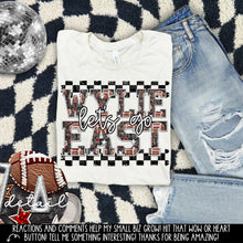 Load image into Gallery viewer, Let’s Go Football Faux Embroidery Checkered Mascots DROPDOWN TRANSFER CAP 24

