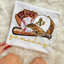 Load image into Gallery viewer, Gameday Sequin Baseball Hat Glove Teams Dropdown TRANSFER CCD INS
