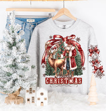 Load image into Gallery viewer, Howdy Christmas Deer Santa Bow SLEEVE OPTION TRANSFER AGCM
