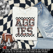 Load image into Gallery viewer, Let’s Go Football Faux Embroidery Checkered Mascots DROPDOWN TRANSFER CAP 24
