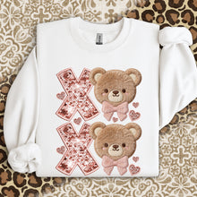 Load image into Gallery viewer, Xoxo Stacked Bear Head Sequin Faux Embroidery TRANSFER DWS JAN 26
