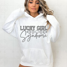Load image into Gallery viewer, Lucky Girl Syndrome Glitter Faux Embroidery TRANSFER HMWK JAN

