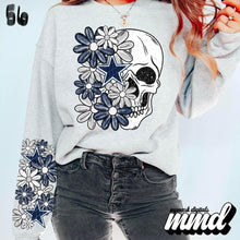 Load image into Gallery viewer, Floral Skulls And Letters Sports Team With Sleeve TRANSFER MMD
