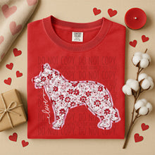 Load image into Gallery viewer, Valentine Red Floral Dog Breed Option DROPDOWN TRANSFER SWD DEC 25
