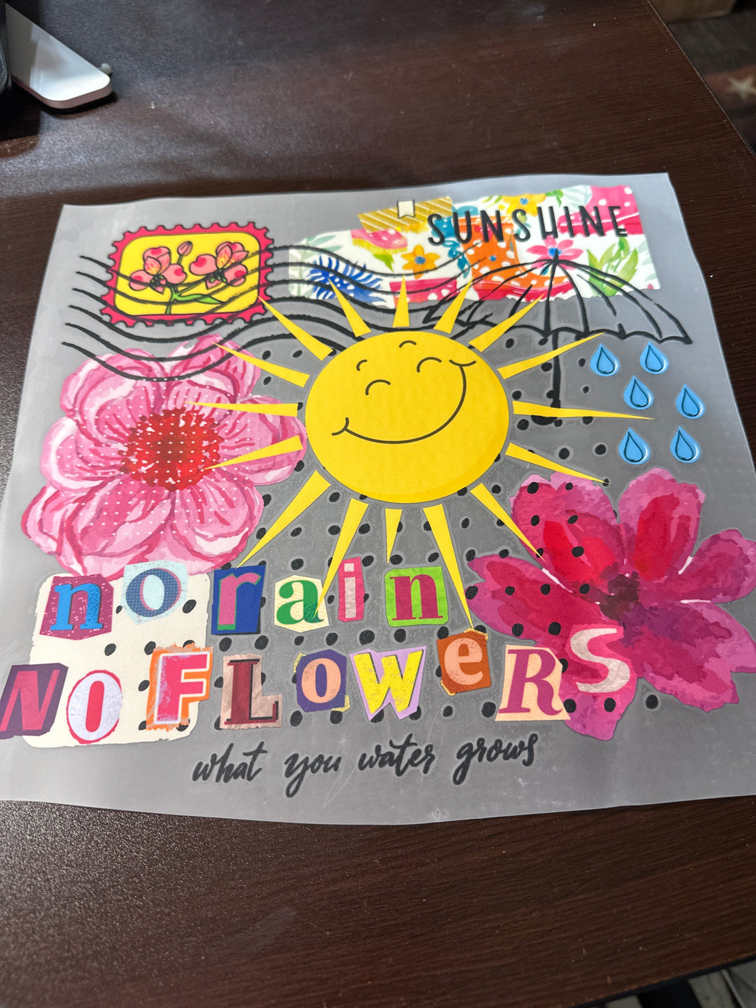 No Rain No Flowers RTS DTF TRANSFER