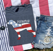 Load image into Gallery viewer, Patriotic Dog Designs White Text SWD MAY DROPDOWN TRANSFER
