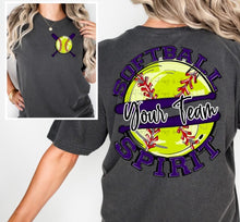 Load image into Gallery viewer, Softball Spirit With Pocket Customized DROPDOWN DTF TRANSFER BIA
