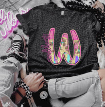 Load image into Gallery viewer, Rainbow Leopard Single Letter Mascot Dropdown TRANSFER CAP APR
