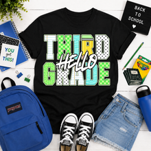 Load image into Gallery viewer, Hello Grade Green Checker Pencil DROPDOWN TRANSFER PARJO JULY 26
