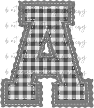 Load image into Gallery viewer, Letterman Stitch Alpha Customized DROPDOWN DTF TRANSFER BIA 26
