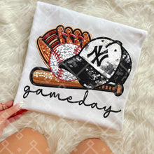 Load image into Gallery viewer, Gameday Sequin Baseball Hat Glove Teams Dropdown TRANSFER CCD INS
