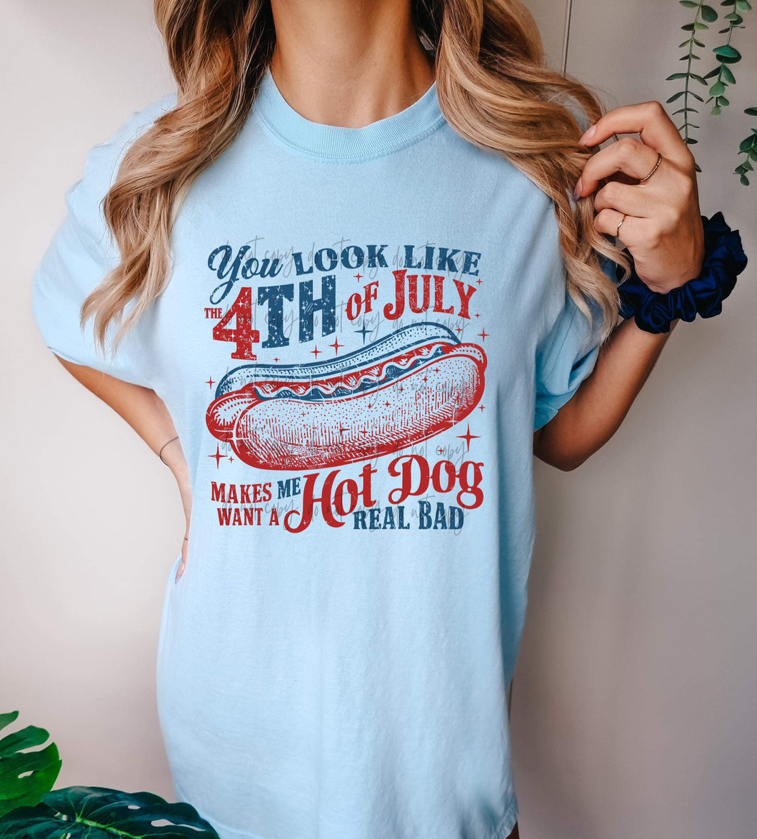 You Look Like The 4th of July Blue & Red TRANSFER